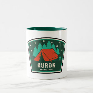 Caneca De Café Em Dois Tons Huron National Forest Camping
