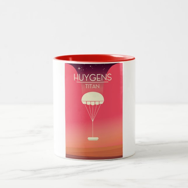 Caneca De Café Em Dois Tons Huygens Titan Space Art (Centro)