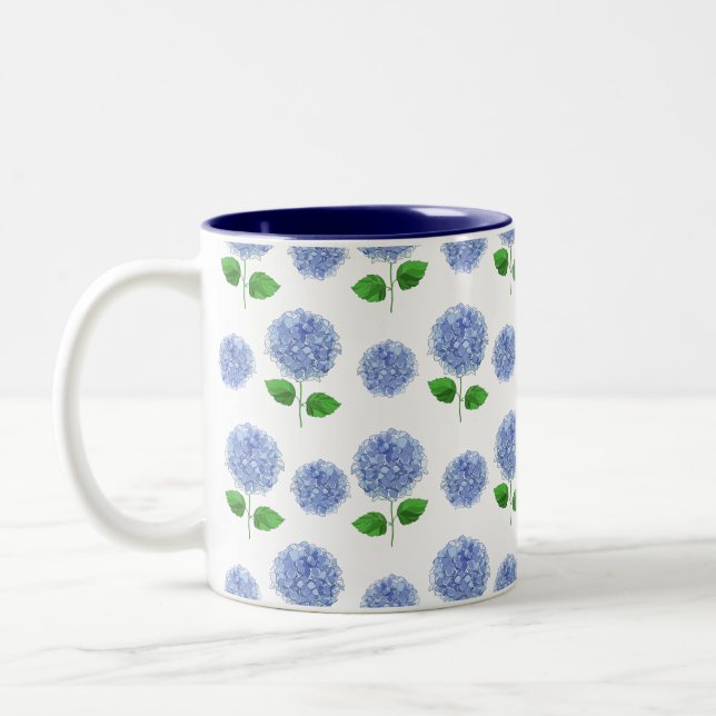 Caneca De Café Em Dois Tons Hydrangea Mug Azul (Esquerda)