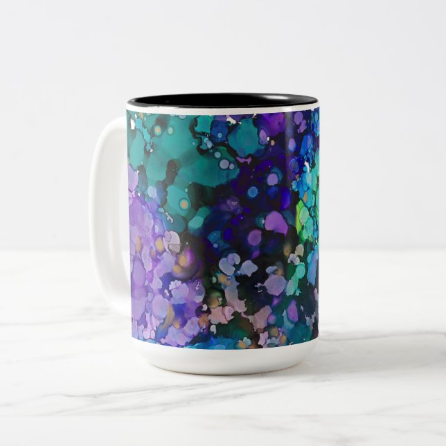 Caneca De Café Em Dois Tons Hydrangea Purple Coffee Mug (Frente Esquerda)