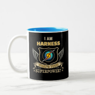 Caneca De Café Em Dois Tons I Am HARNESS What's Your Superpower