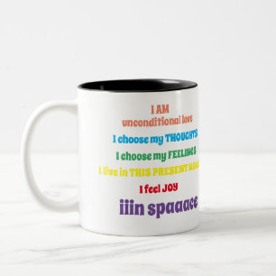 Caneca De Café Em Dois Tons I AM statement mug IN SPACE