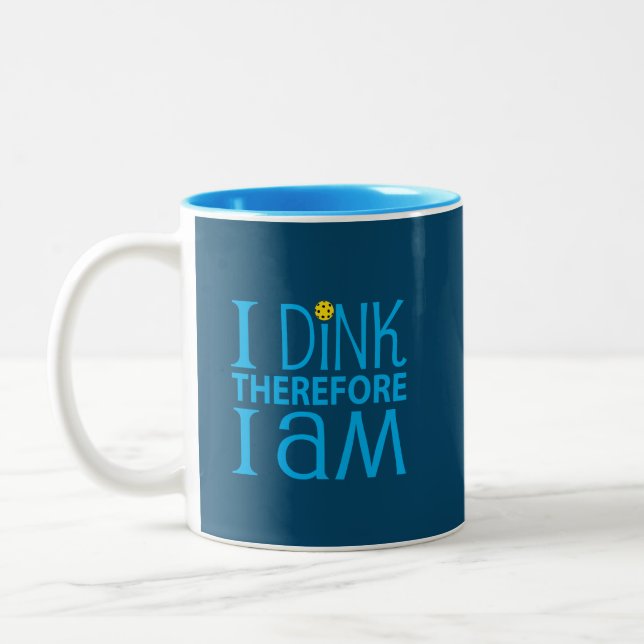 Caneca De Café Em Dois Tons I Dink Therefore I Am (Esquerda)
