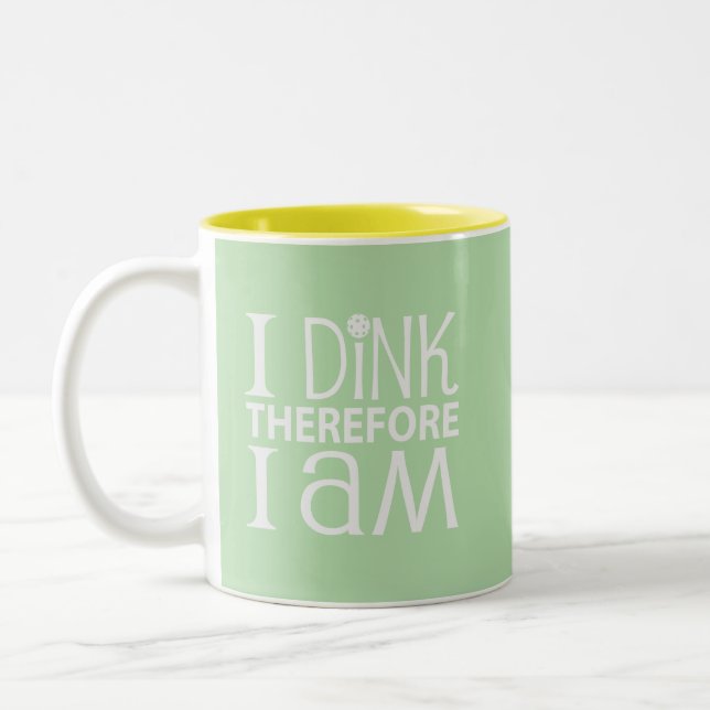 Caneca De Café Em Dois Tons I Dink Therefore I Am (Esquerda)