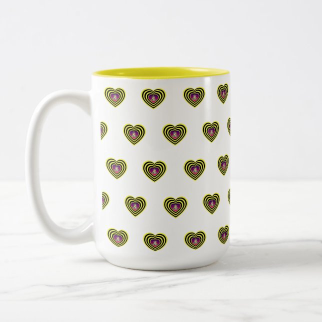 Caneca De Café Em Dois Tons I Heart Bees (Esquerda)