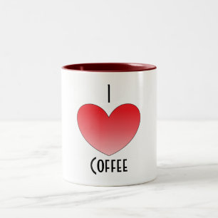Caneca De Café Em Dois Tons I Heart Coffee Mug