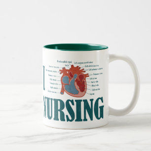 Caneca De Café Em Dois Tons I Heart NURSING