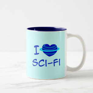 Caneca De Café Em Dois Tons I Heart Sci-Fi