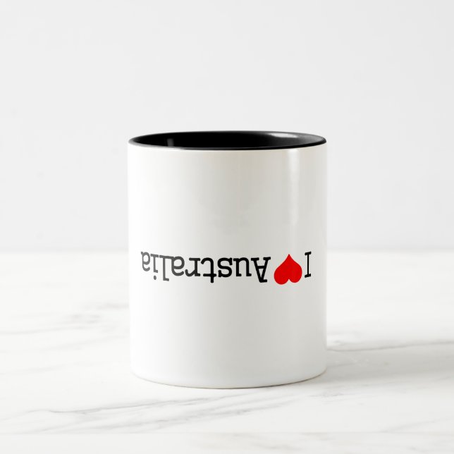 Caneca De Café Em Dois Tons I Love Australia (Centro)