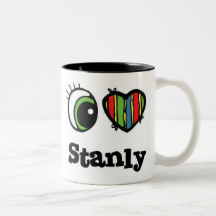 Caneca De Café Em Dois Tons I Love (Heart) Stanly
