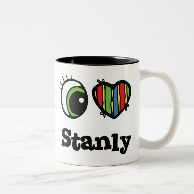 Caneca De Café Em Dois Tons I Love (Heart) Stanly (Direita)