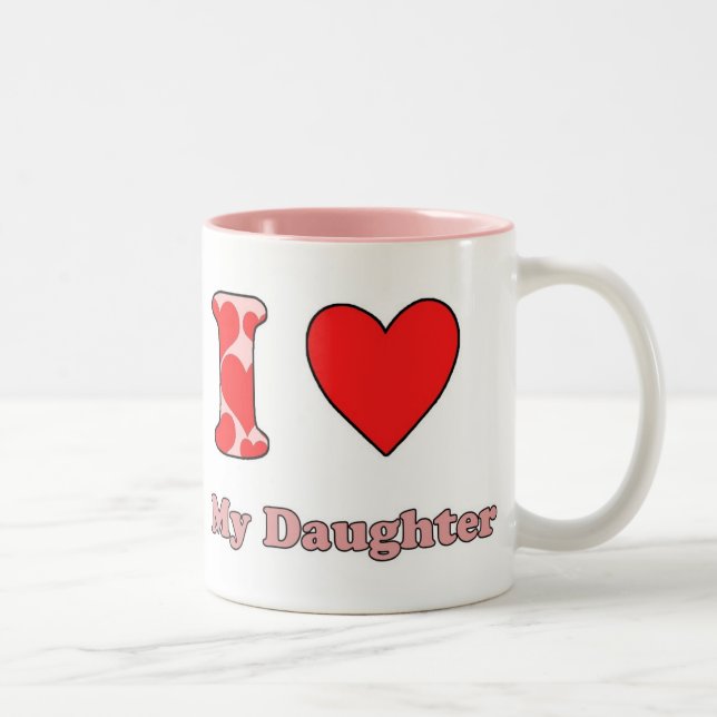 Caneca De Café Em Dois Tons I love my daughter (Direita)