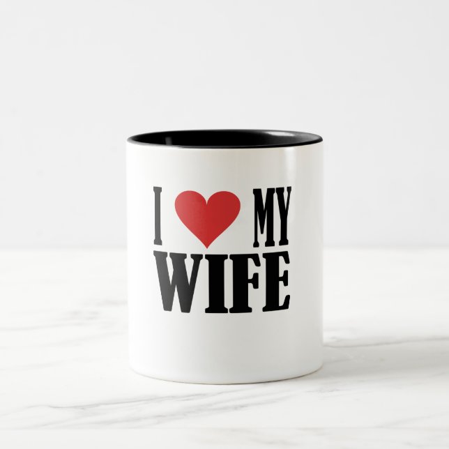 CANECA DE CAFÉ EM DOIS TONS I LOVE MY WIFE MUG (Centro)