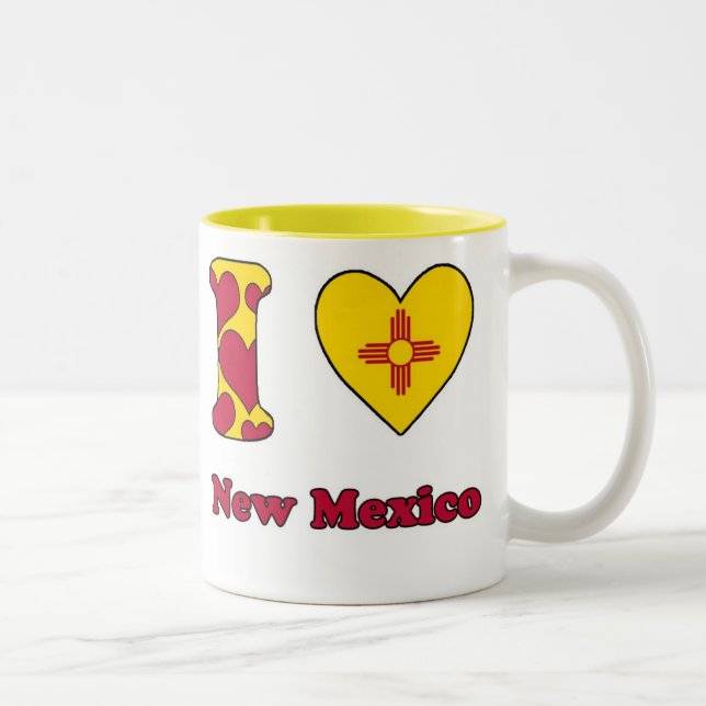 Caneca De Café Em Dois Tons I love New Mexico (Direita)