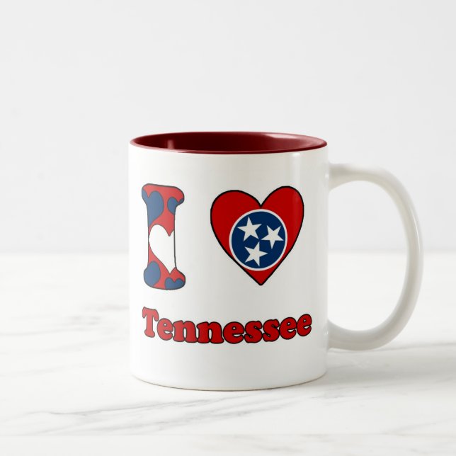 Caneca De Café Em Dois Tons I love Tennessee (Direita)