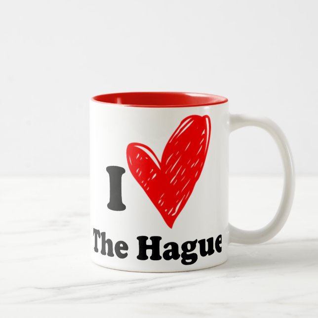 Caneca De Café Em Dois Tons I love the Hague (Direita)