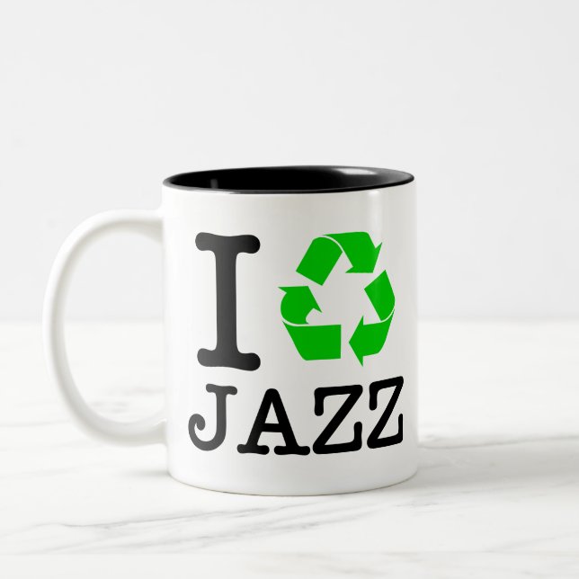 Caneca De Café Em Dois Tons I Reciclar Jazz (Esquerda)