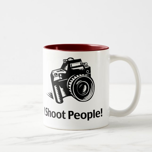 Caneca De Café Em Dois Tons I Shoot Pessoas Photographer (Direita)