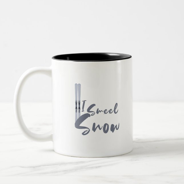 Caneca De Café Em Dois Tons I Smell Snow (Esquerda)