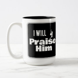 Caneca De Café Em Dois Tons I Will Praise Him, Guitar for the King