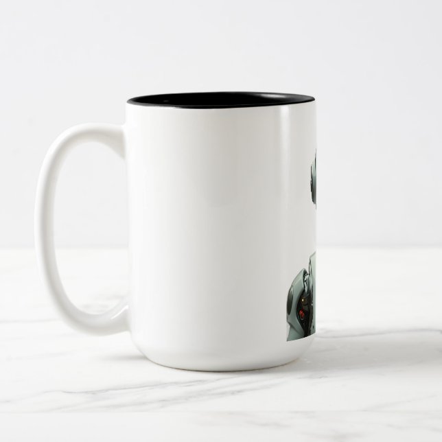 Caneca De Café Em Dois Tons IA Robot (Esquerda)