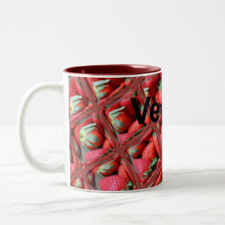 Caneca De Café Em Dois Tons Ice and strawberries vegan mug