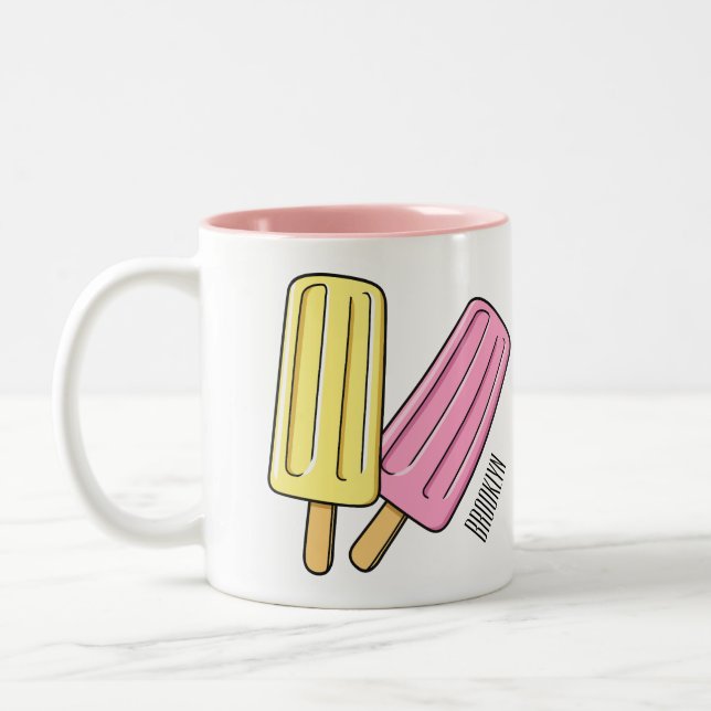 Caneca De Café Em Dois Tons Ice pop cartoon (Esquerda)