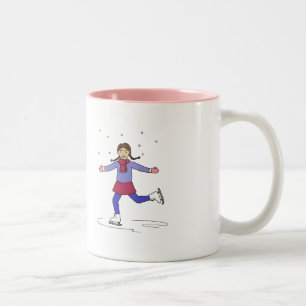 Caneca De Café Em Dois Tons Ice Skating Girl