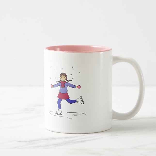Caneca De Café Em Dois Tons Ice Skating Girl (Direita)