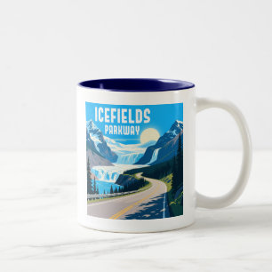 Caneca De Café Em Dois Tons Icefields Parkway Alberta Canada Landscape