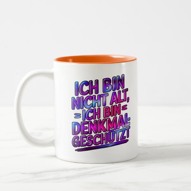 Caneca De Café Em Dois Tons Ich bin nicht alt, ich bin Denkmalgeschützt (Esquerda)
