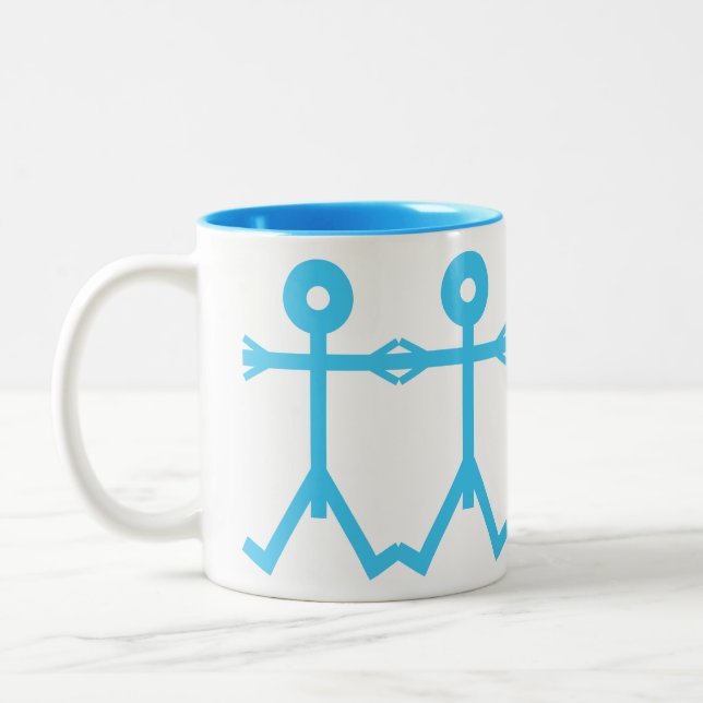 Caneca De Café Em Dois Tons Ícone Love Men 2006 Art Blue (Esquerda)