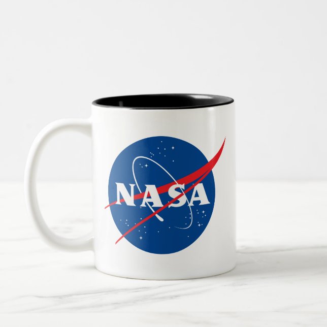 Caneca De Café Em Dois Tons Iconic NASA Eclipse Black Trim Cerâmica Mug (Esquerda)
