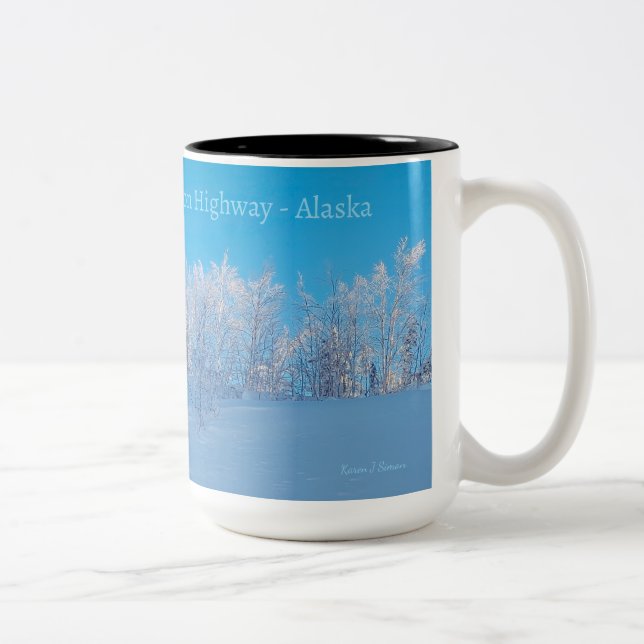Caneca De Café Em Dois Tons Icy Trees (Direita)