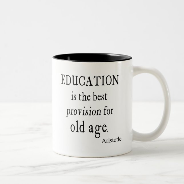 Caneca De Café Em Dois Tons Idade avançada da disposição da educação de (Direita)