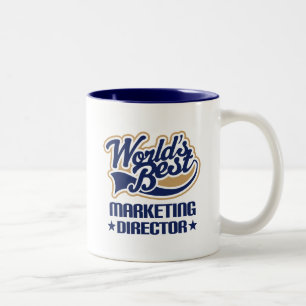 Caneca De Café Em Dois Tons Ideia do presente para o director de marketing