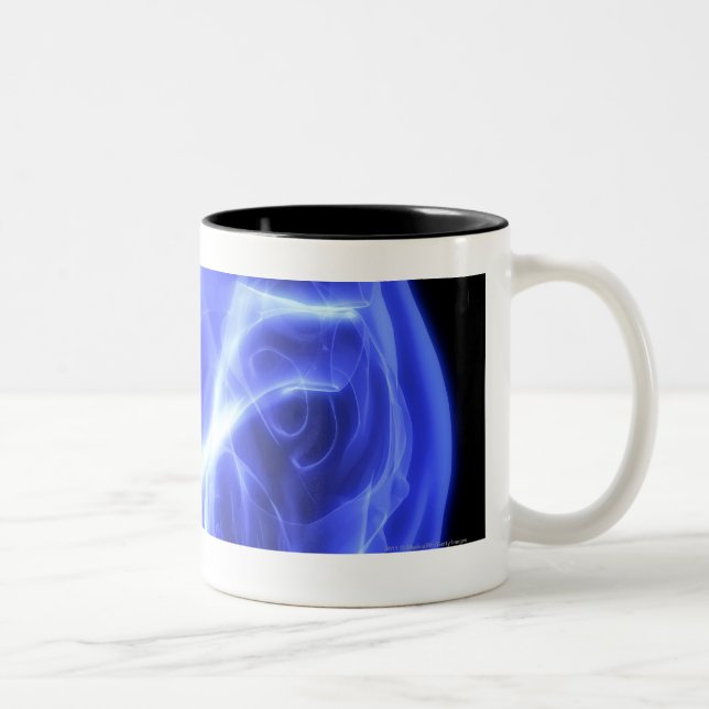 Caneca De Café Em Dois Tons Ideia Luminescent do coração humano (Direita)