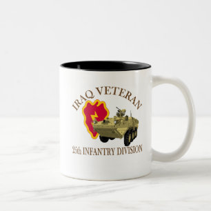 Caneca De Café Em Dois Tons Identificação Stryker do veterinário de Iraque 
