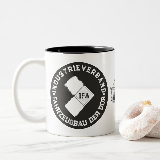 CANECA DE CAFÉ EM DOIS TONS IFA VINTAGE (Com Donut)
