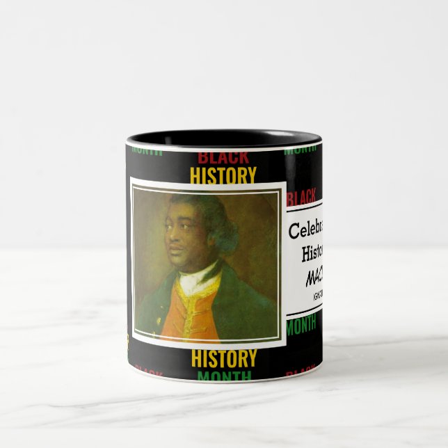 Caneca De Café Em Dois Tons IGNATIUS SANCHO Personalizado | História Negra Mês (Centro)