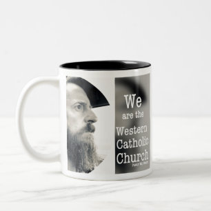 Caneca De Café Em Dois Tons Igreja Católica Ocidental