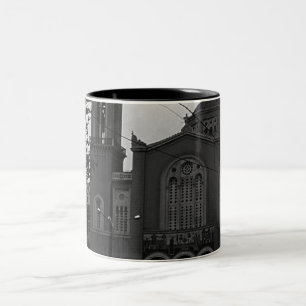 Caneca De Café Em Dois Tons Igreja de Atenas Grécia Vintage