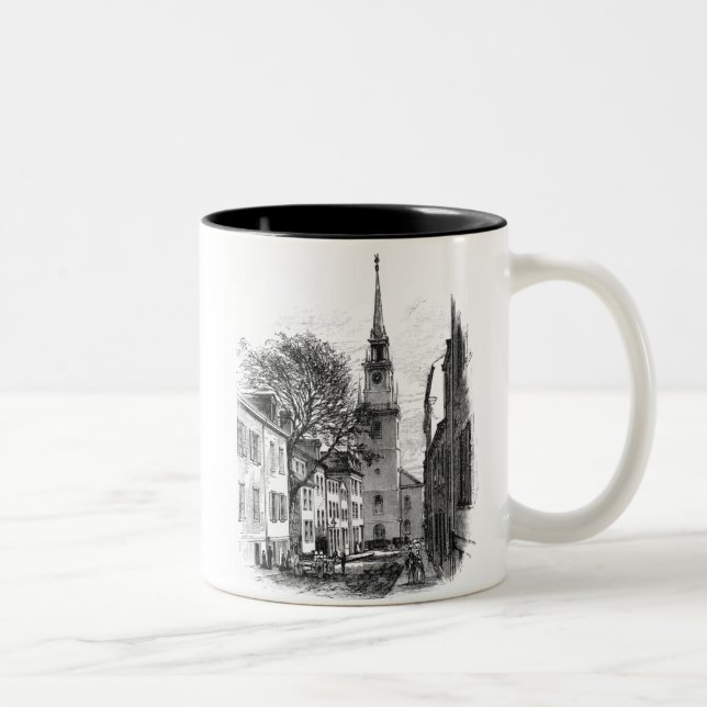 Caneca De Café Em Dois Tons Igreja norte velha (Direita)