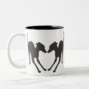Caneca De Café Em Dois Tons IGs para Reprodução de Greyhounds Italiano
