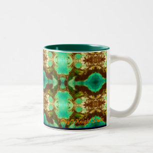 Caneca De Café Em Dois Tons Ilha aérea do motivo, design do estúdio do
