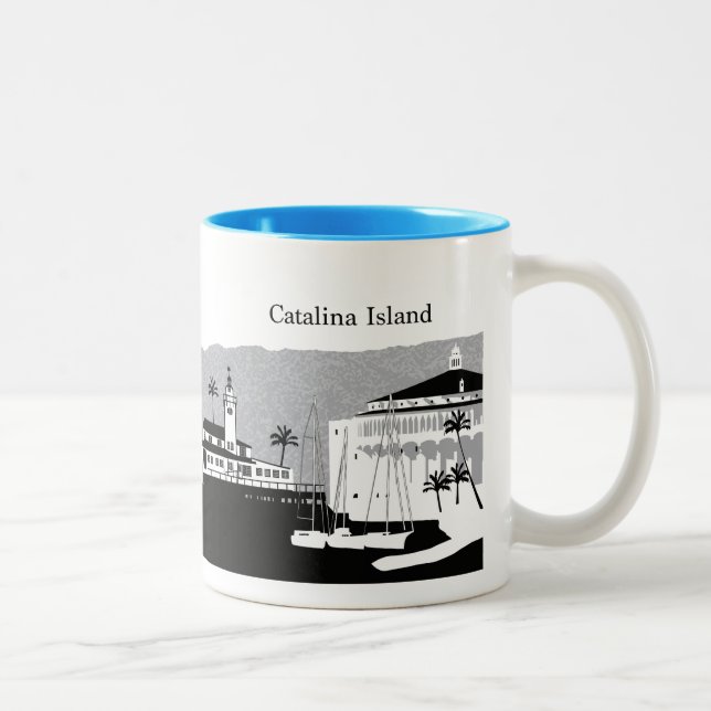 Caneca De Café Em Dois Tons Ilha Catalina Souvenir Mug (Direita)