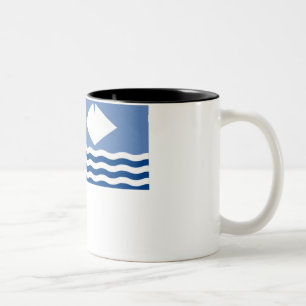Caneca De Café Em Dois Tons Ilha da bandeira do Wight