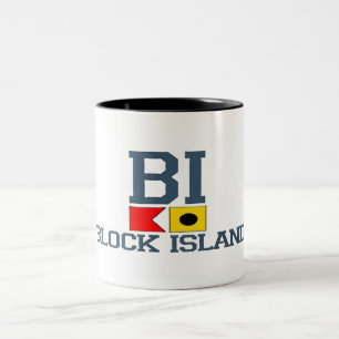 Caneca De Café Em Dois Tons Ilha de bloco