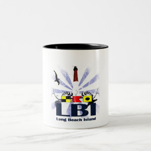Caneca De Café Em Dois Tons Ilha de Long Beach