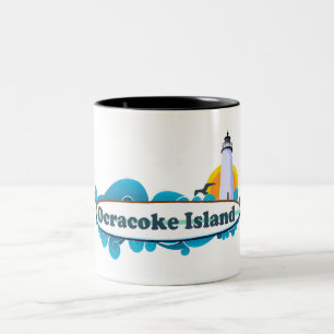 Caneca De Café Em Dois Tons Ilha de Ocracoke